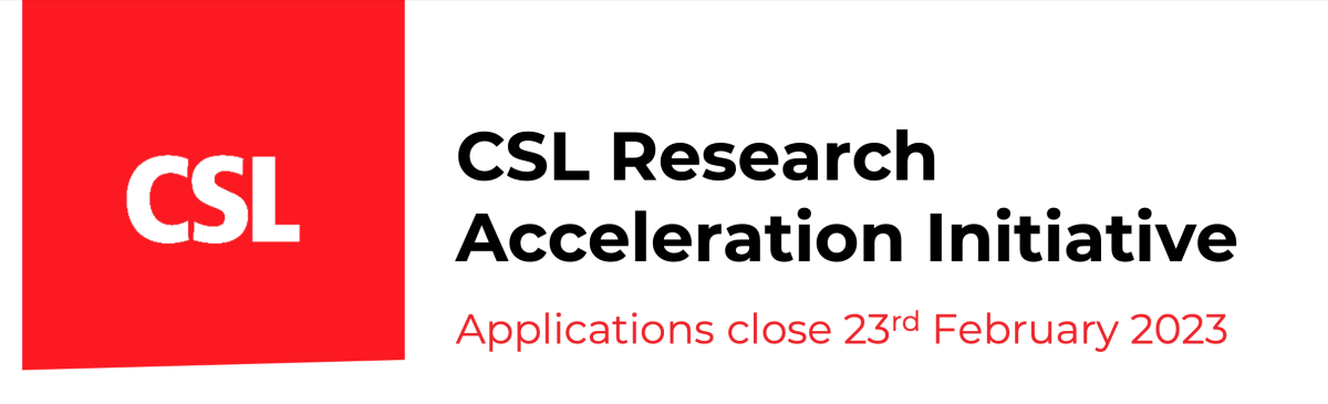 CSL Research Acceleration Initiative in red