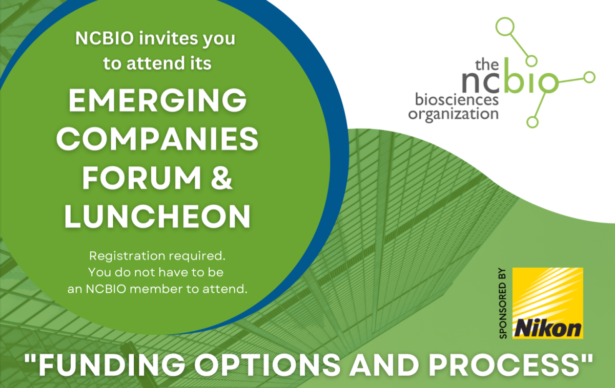 NCBIO Emerging Company and Technology Forum: Funding Options and Process