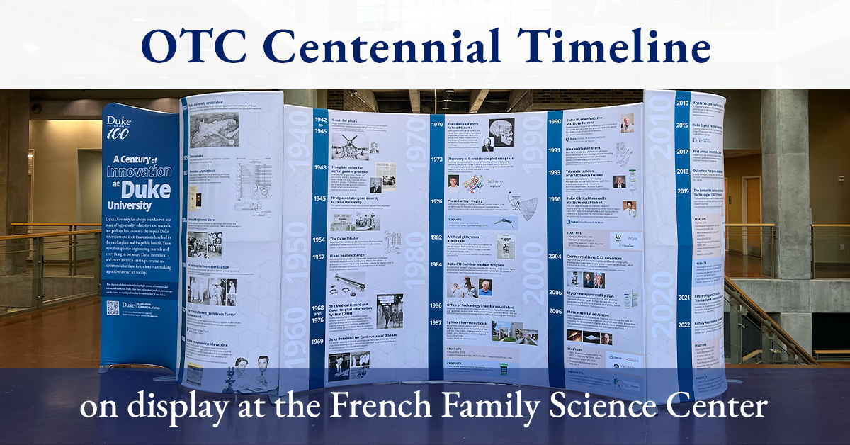 OTC centennial timeline at FFSC lobby